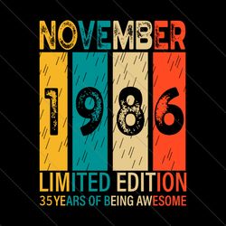 november 1986 35 years of being awesome svg file digital