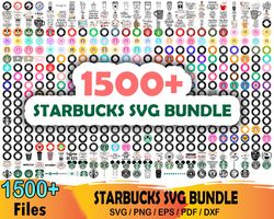 1500 starbucks logo svg bundle, starbucks svg, starbucks cup svg