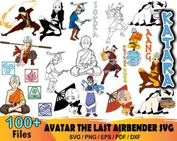 100 avatar the last airbender svg, aang svg, anime svg, manga svg