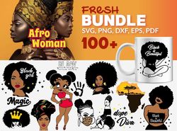 100 afro woman bundle svg, black girl svg, black skin svg, black magic svg, african american svg, black girl beautypower