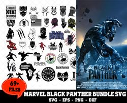 69 files marvel black panthers bundle svg, superhero svg, marvel svg