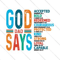 god say dad svg, brave like david png, fathers day png, bible verses png, god say dad is png, digital file