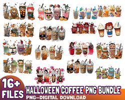 halloween coffee png bundle, halloween boo coffee png, svg file digital