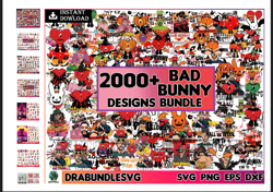2000 bad bunny halloween svg, mega bundle svg, svg file digital