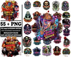 55 designs horror bundle png, horror movie png, svg file digital