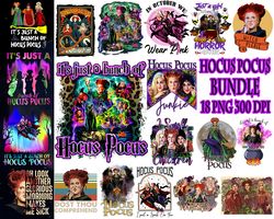 hocus pocus png bundle 18 designs, halloween png, svg file