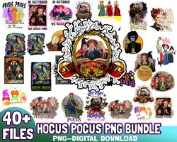 hocus pocus png bundle, hocus pocus png, halloween svg file