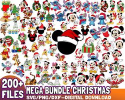 disney christmas bundle svg, christmas bundle svg, christmas png files design