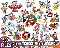 1500 files disney christmas svg bundle design