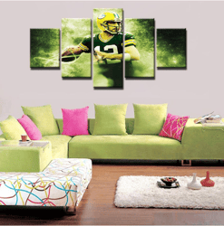 aaron rodgers football  sport 5 panel canvas art wall decor