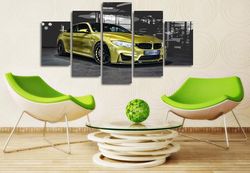 bmw sports car  automative 5 panel canvas art wall decor