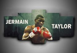 boxing  jermain taylor  sport 5 panel canvas art wall decor