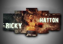 boxing  ricky hatton  sport 5 panel canvas art wall decor