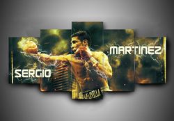 boxing  sergio martnez  sport 5 panel canvas art wall decor