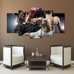 boxing  sport 5 panel canvas art wall decor