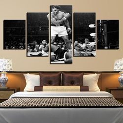 boxing people viewing  sport 5 panel canvas art wall decor