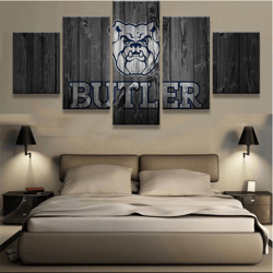 butler bulldogs barn wood  sport 5 panel canvas art wall decor