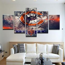 chicago bears 5  sport 5 panel canvas art wall decor