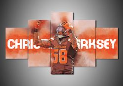 cleveland browns  christian kirksey  sport 5 panel canvas art wall decor