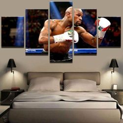 floyd mayweather boxing champion  sport 5 panel canvas art wall decor