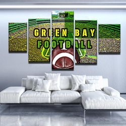 green bay football  sport 5 panel canvas art wall decor