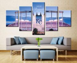 kansas city royals baseball  sport 5 panel canvas art wall decor