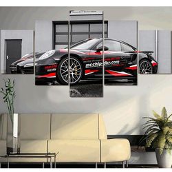 modern sports car  automative 5 panel canvas art wall decor