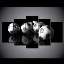 soccer football ball  sport 5 panel canvas art wall decor