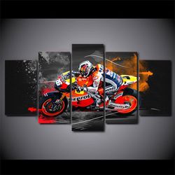 sportbike racing repsol  sport 5 panel canvas art wall decor