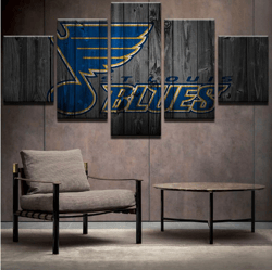 st. louis blues barn wood 1  sport 5 panel canvas art wall decor