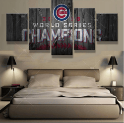 world series champions chicago cubs 1  sport 5 panel canvas art wall decor
