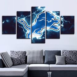 detroit lions canvas wall art cheap for living room wall decor