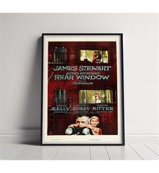 rear window movie poster, high quality canvas poster