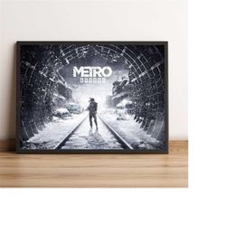 metro exodus poster, artyom wall art, game print, best gift for gamers, rolled canvas