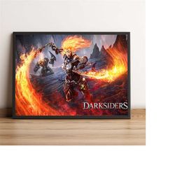 darksiders poster, strife wall art, game print, best gift for gamers, rolled canvas