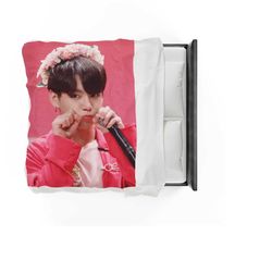 bts jungkook plush blanket,cute jungkook photo blanket,custom gift for army and k-pop fans,bts merch,bts gift, aesthetic
