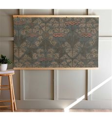 canvas print of botanical textile tapestry | large