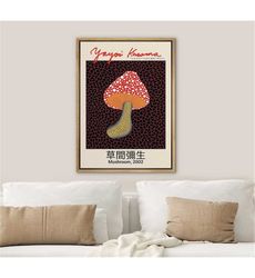 dustinway framed canvas print wall art mushroom botanical