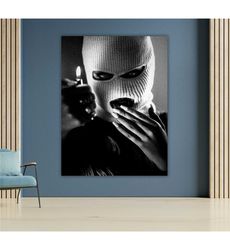 dangerous woman canvas black and white, minimalist wall