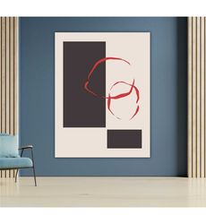 rectangles circle canvas, abstract wall art, geometric abstract
