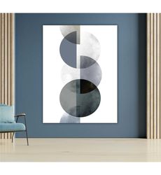 moon phases abstract canvas wall art, modern home