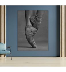 ballerina canvas print, ballet wall decor, dance studio