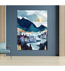 valley sunrise canvas wall art, nature sunset landscape