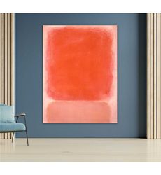 red and pink minimalist canvas, mark rothko artwork,