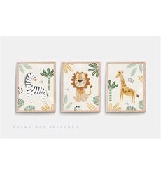 safari nursery print, lion wall art, safari nursery