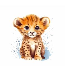 safari baby animals watercolor clipart 26 high quality