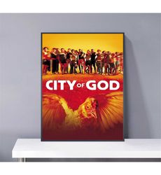 city of god poster, pvc package waterproof canvas