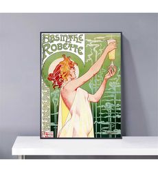 absinthe robette classic 1896 poster pvc package waterproof