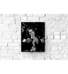 black and white lana del rey photo print,