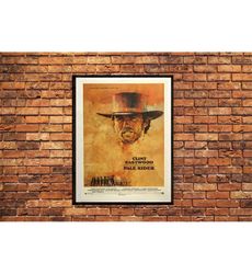 pale rider clint eastwood classic western movie art